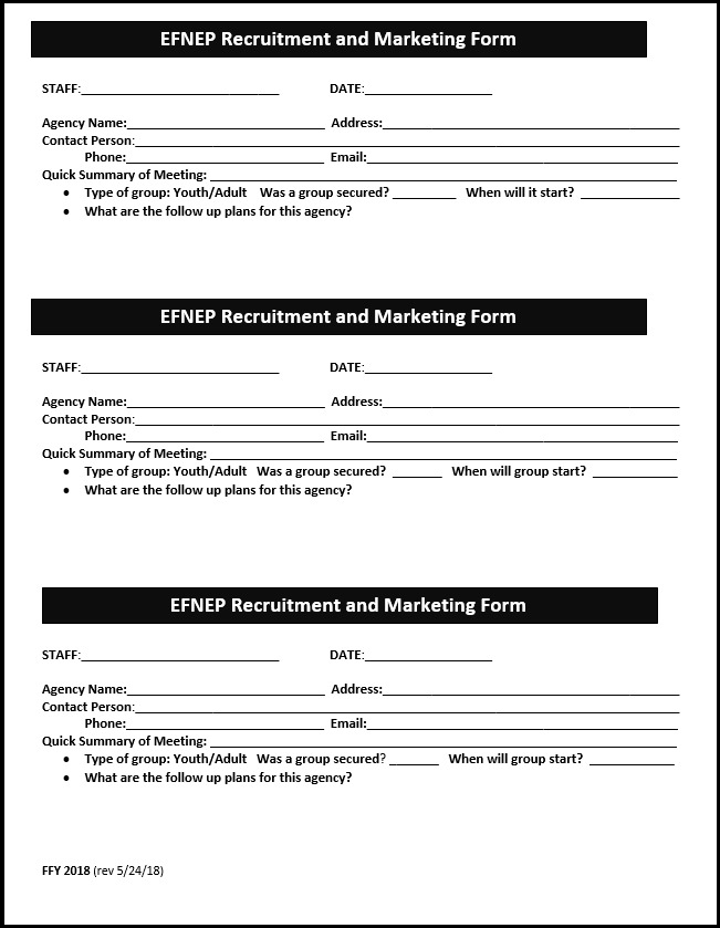 EFNEP Recruitment Marketing Form 2015