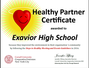 Healthy Partner Certificate